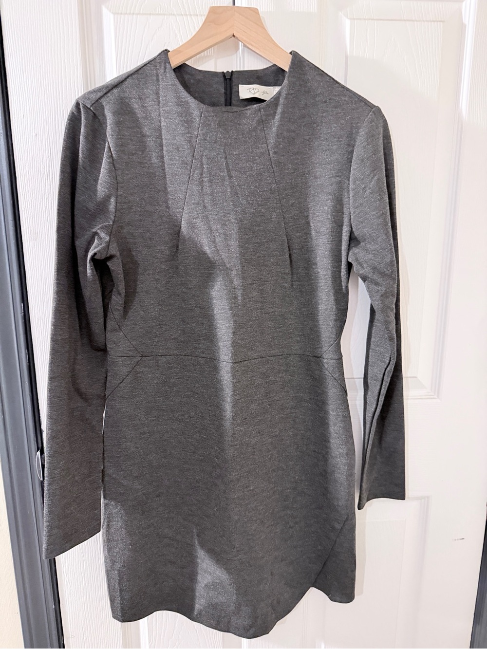 RD Style Charcoal Gray Long Sleeve Dress